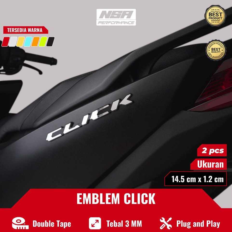 Jual 2PCS EMBLEM CLICK 125i 15i EMBLEM VARIO STIKER CLICK | Shopee ...