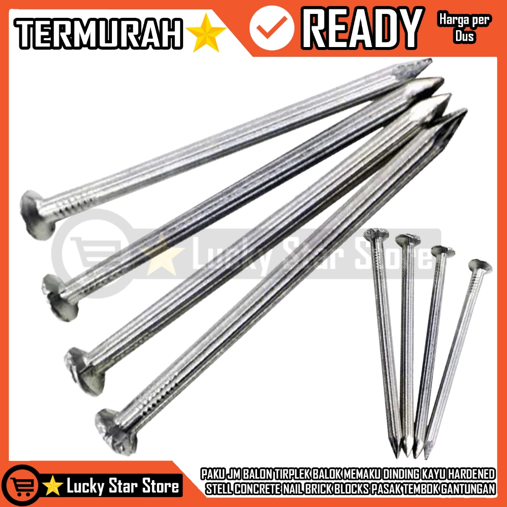 Jual Paku Jm Tirplek Balok Memaku Dinding Kayu Hardened Stell Concrete ...