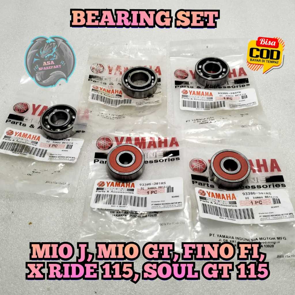Jual Bearing Rasio Set Motor Yamaha MIO J , MIO GT , FINO FI Injeksi ...