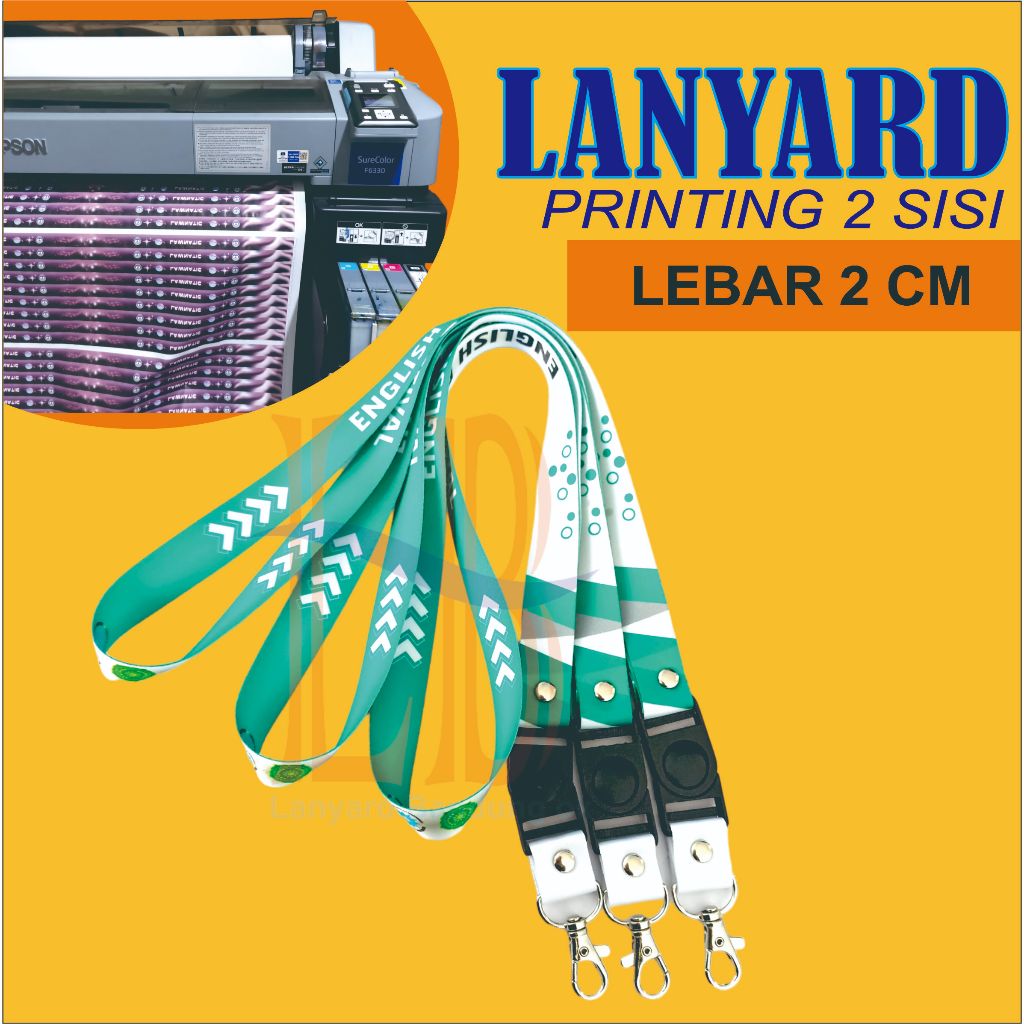 Jual CUSTOM CETAK TALI LANYARD ID CARD 2CM/LANYARD PRINTING GANTUNGAN ...