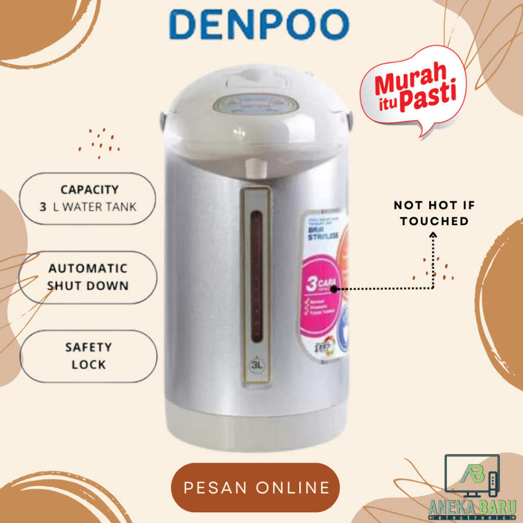 Jual [READY & COD] Denpoo Electro Thermos Pot Termos Listrik DEP-831VT ...