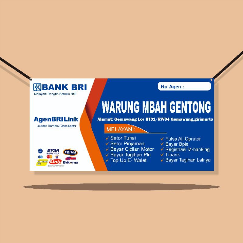 Jual Cetak Spanduk, Banner Agen Brilink Sehari Jadi (FREE DESIGN ...