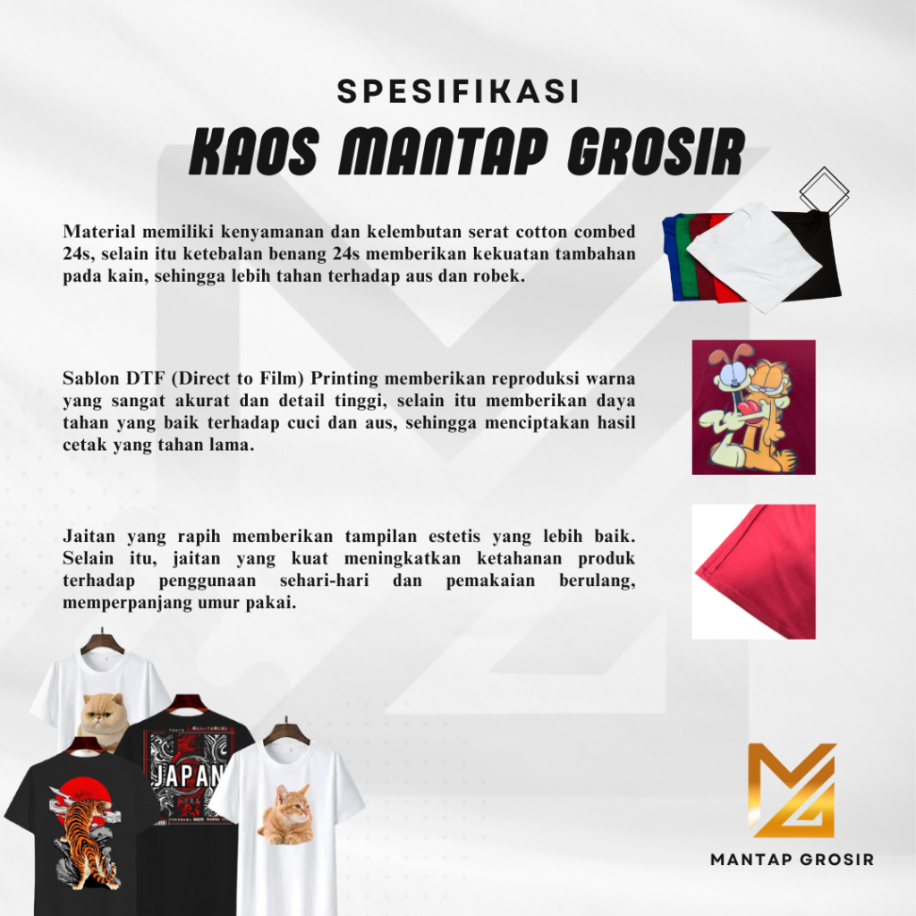 Jual Kaos MG MARIO BROS MB31-35 Cotton Combed Premium Costum