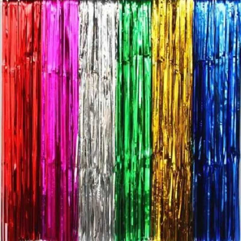 Jual Tirai Dekorasi / Tirai Foil Rumbai / Tirai Rumbai / Tirai chrome ...