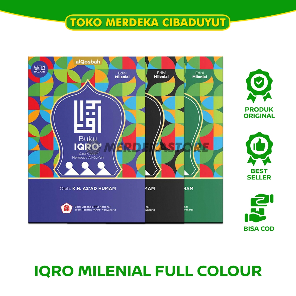 Jual Iqro Milenial Full Colour Latin | Buku Iqra Latin Untuk Anak ...