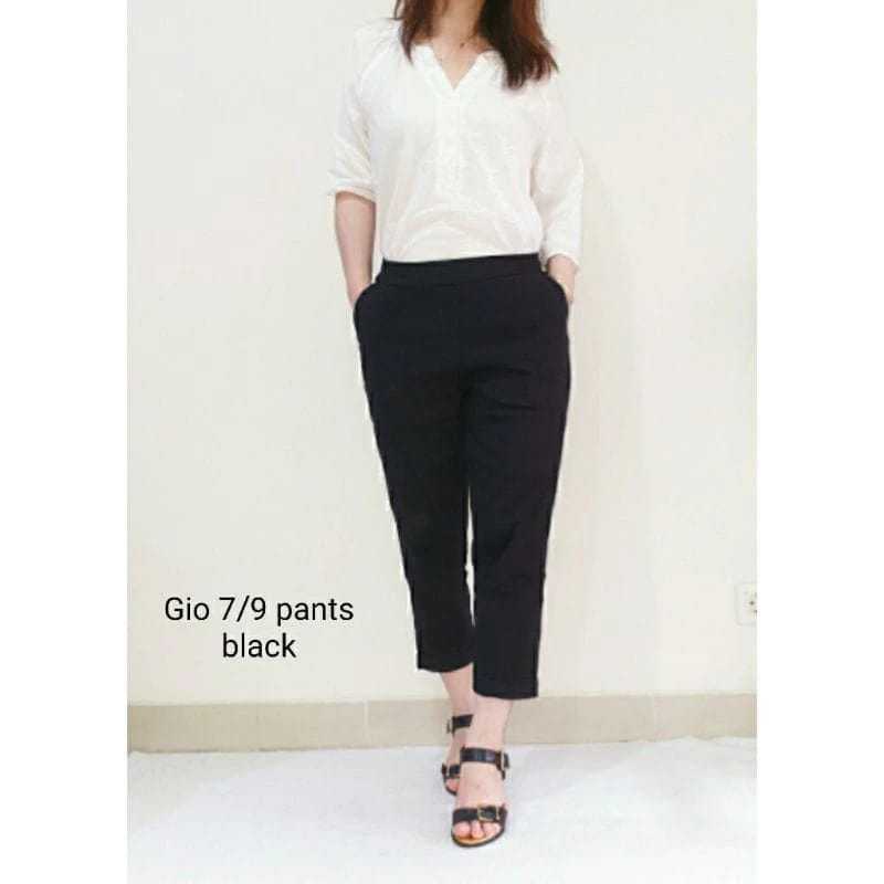 Jual Celana Wanita Gio Pants Katun Twill Strech Premium Shopee Indonesia