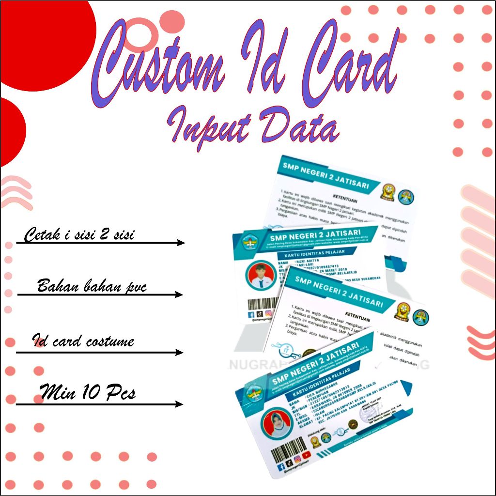 Jual Cetak Id Card Std Kartu Atm Laminasi Glosy Atau Doff Press Oven Anty Kelupas Shopee Indonesia