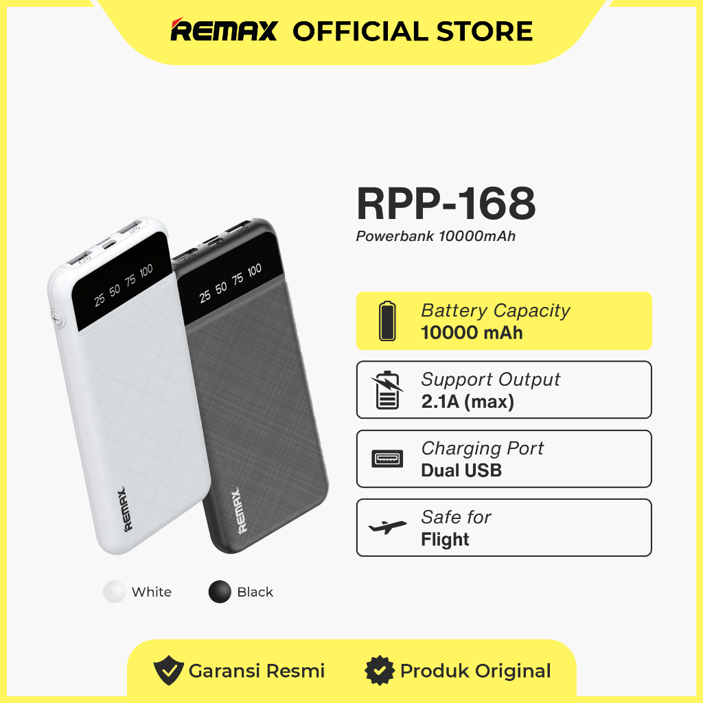 Jual Remax Powerbank Mah Ampere With Digital Display Rpp Shopee Indonesia