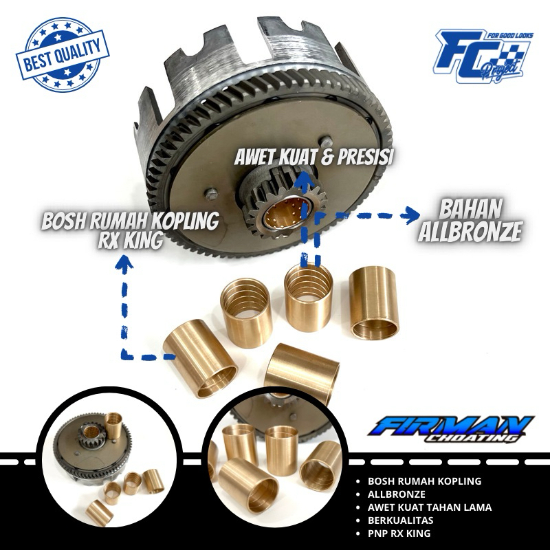 Jual BOSH RUMAH KOPLING RX KING CUSTOM BAHAN ALLBRONZE BERKUALITAS ...