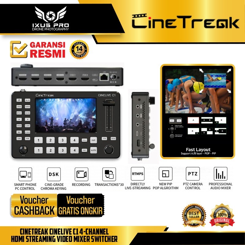 RGBlink mini-ISO Video Mixer Switcher, 10 Channel All-in