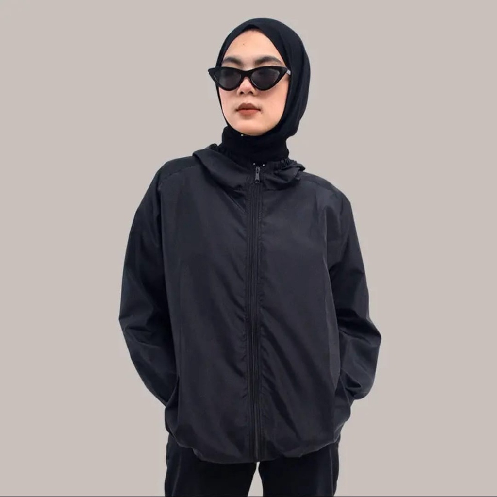 Jual Logo Gm Jaket Olahraga Parasut Polos Pria Wanita Mirip Uniqlo Uv Protection Windbreaker