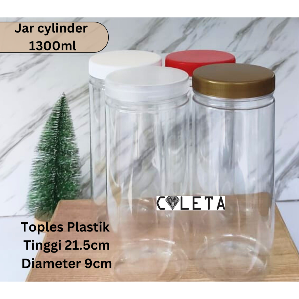 Jual Jar Cylinder L Min Beli Pc Toples Silinder Mltutup Ulir Toples Plastik Kue