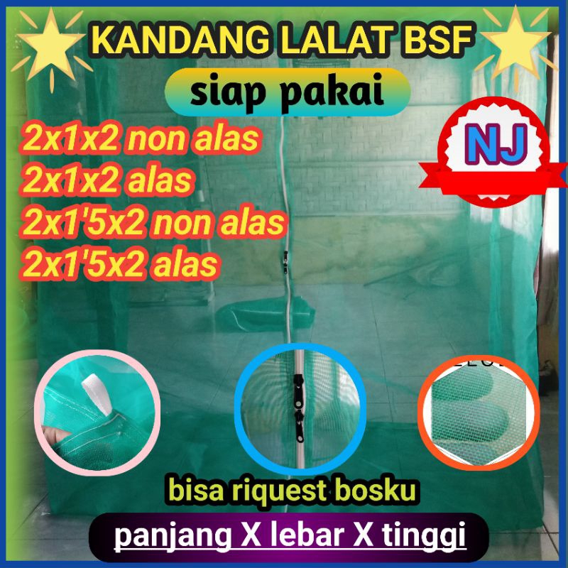 Jual Kandang Maggot Bsf Lalat Bsf Portable Jaring Kasa Hijau Siap Pakai Shopee Indonesia