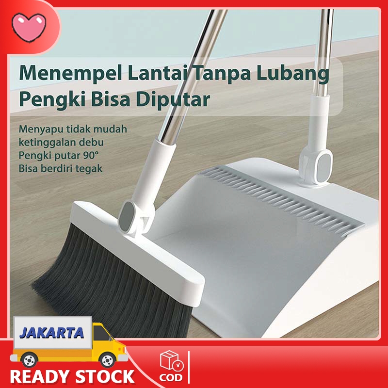 Jual Set Sapu Pengki Lipat Alat Pembersih lantai / Sapu Lantai Pengki ...