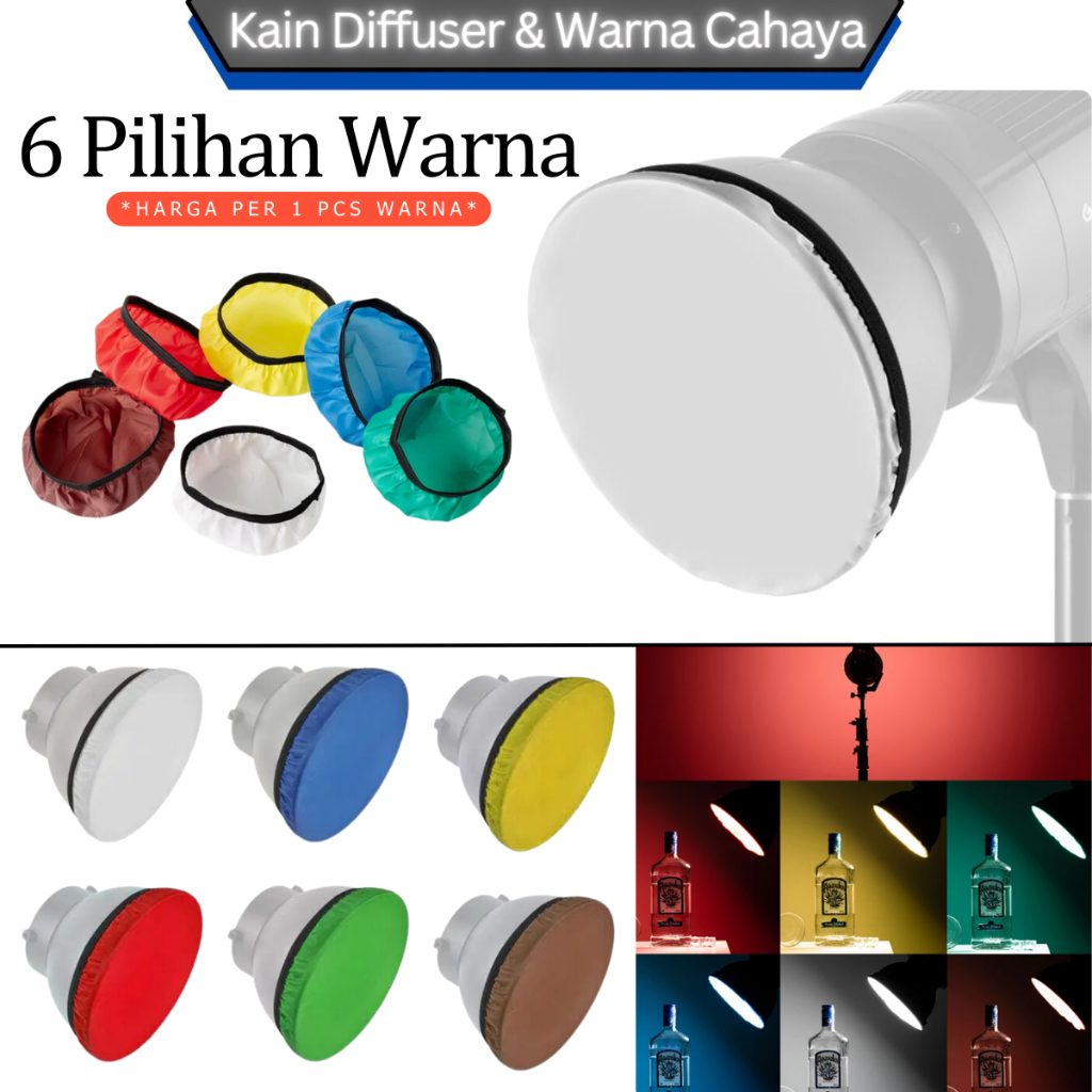 Jual KAIN Diffuser Cahaya Putih Light Soft White 180mm 7" Reflektor ...
