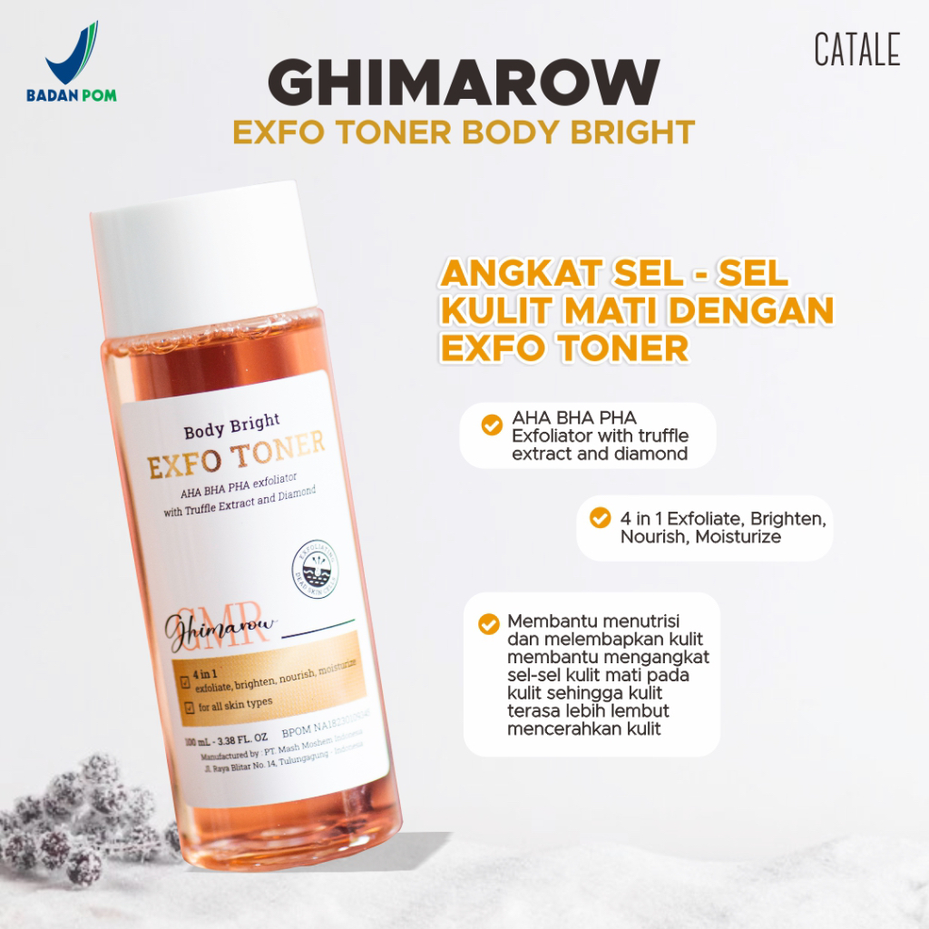 Jual GHIMAROW Body Bright Exfo Toner | 100mL AHA BHA PHA Exfoliator ...