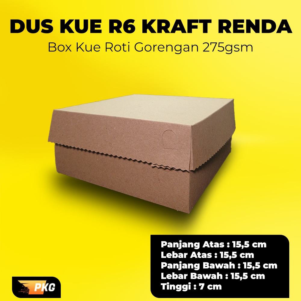 Jual Dus Snack Kraft R5 & R6 Dus Kue Renda 275gsm | Shopee Indonesia