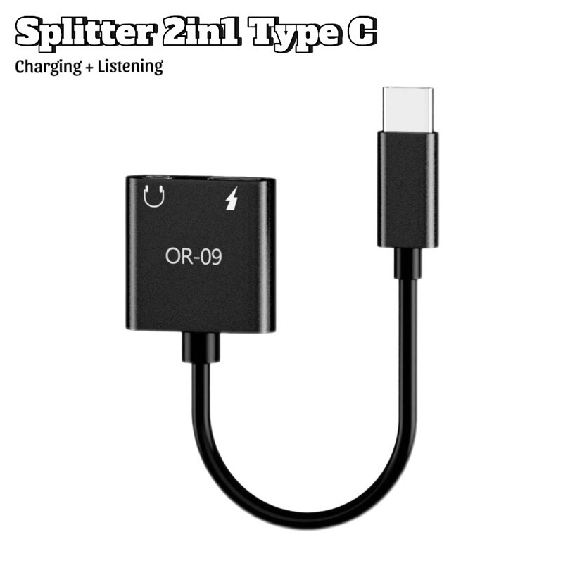 Adattatore NEWTOP AD12 USB-C 2-in-1 Per Huawei – Carica E Ascolta Musica Con Jack 3.5mm E Type-C (cavo 13cm)