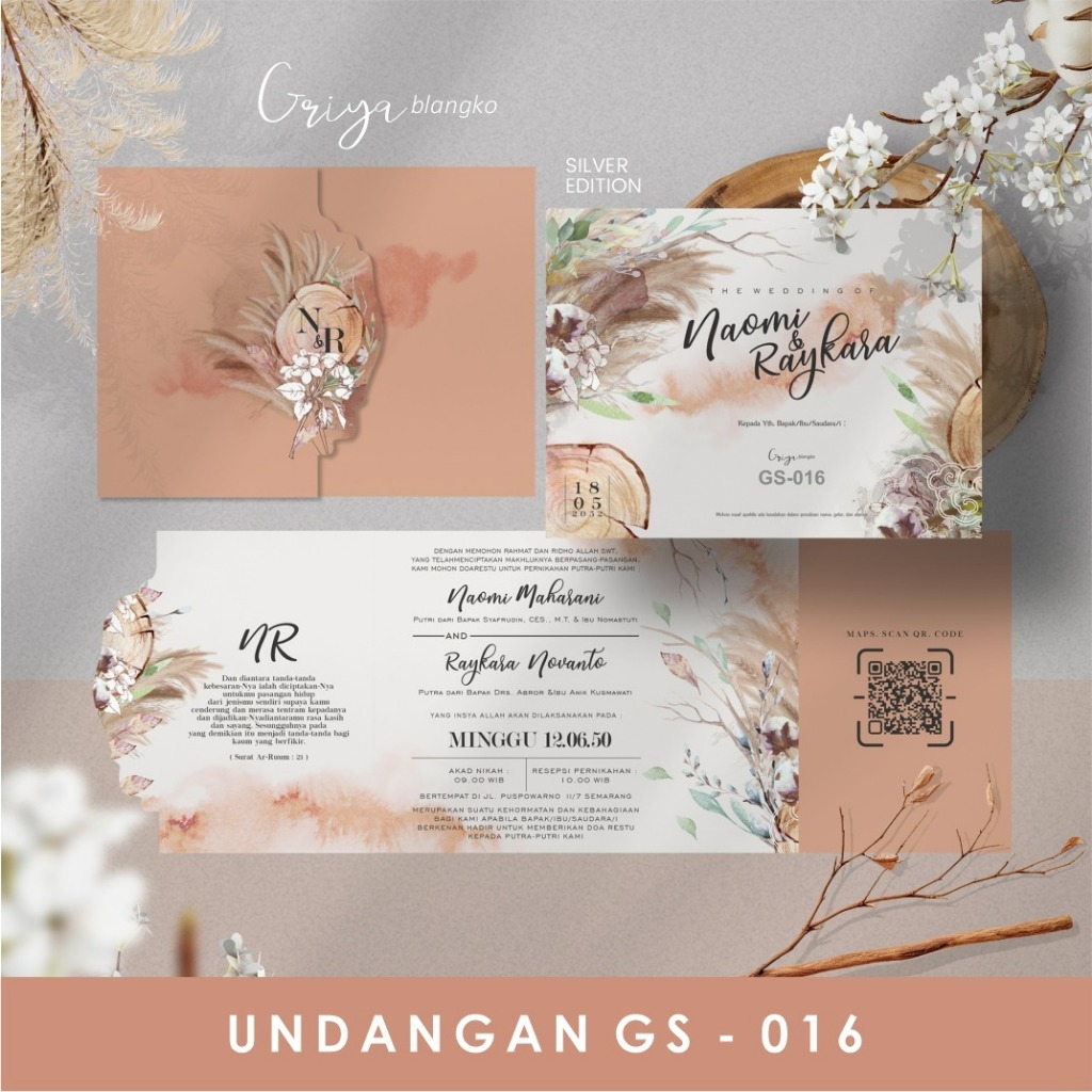Jual Undangan Nikah Griya atau Kertas Undangan Pernikahan Kosong Griya ...