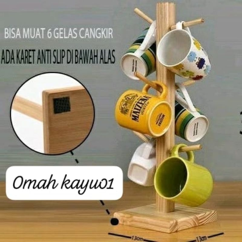 Jual Rak Gelas Kayu Minimalis Rak Estetik Rak Kayu Serbaguna Shopee Indonesia 1167