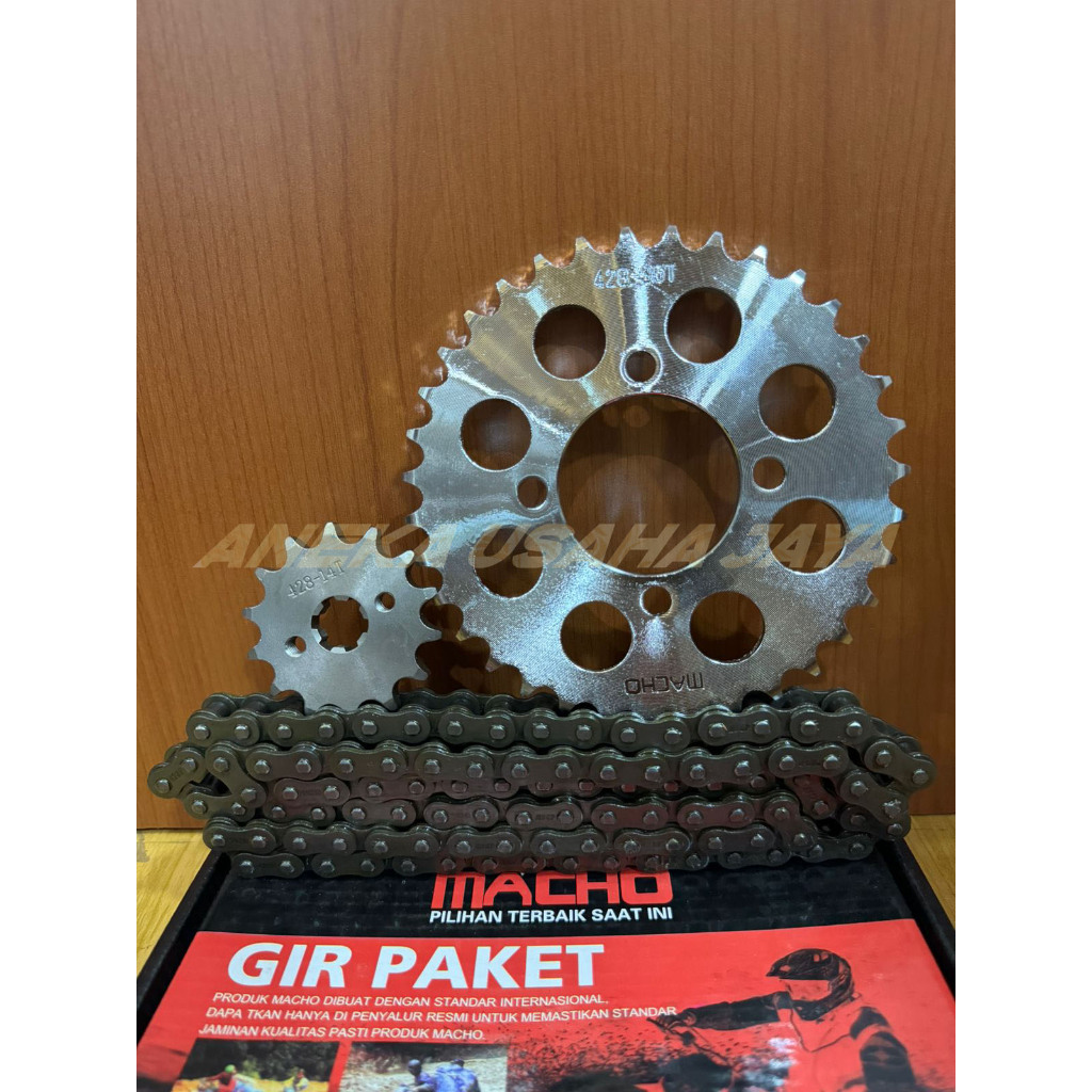 Jual GIR PAKET + RANTAI SHOGUN NEW 35T MERK MACHO | Shopee Indonesia