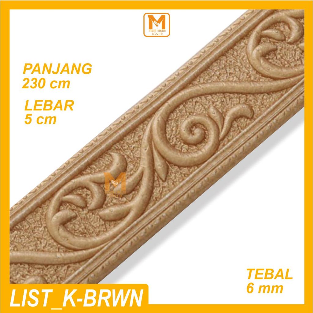 Jual Wallpaper Border List Foam 3D 230cm tebal 8mm List Dinding Border