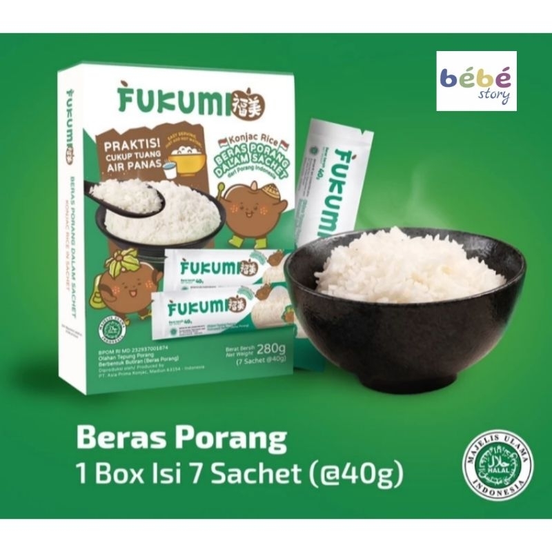 Jual FUKUMI - BERAS PORANG BOX SACHET 280 GRAM / SHIRATAKI | Shopee ...