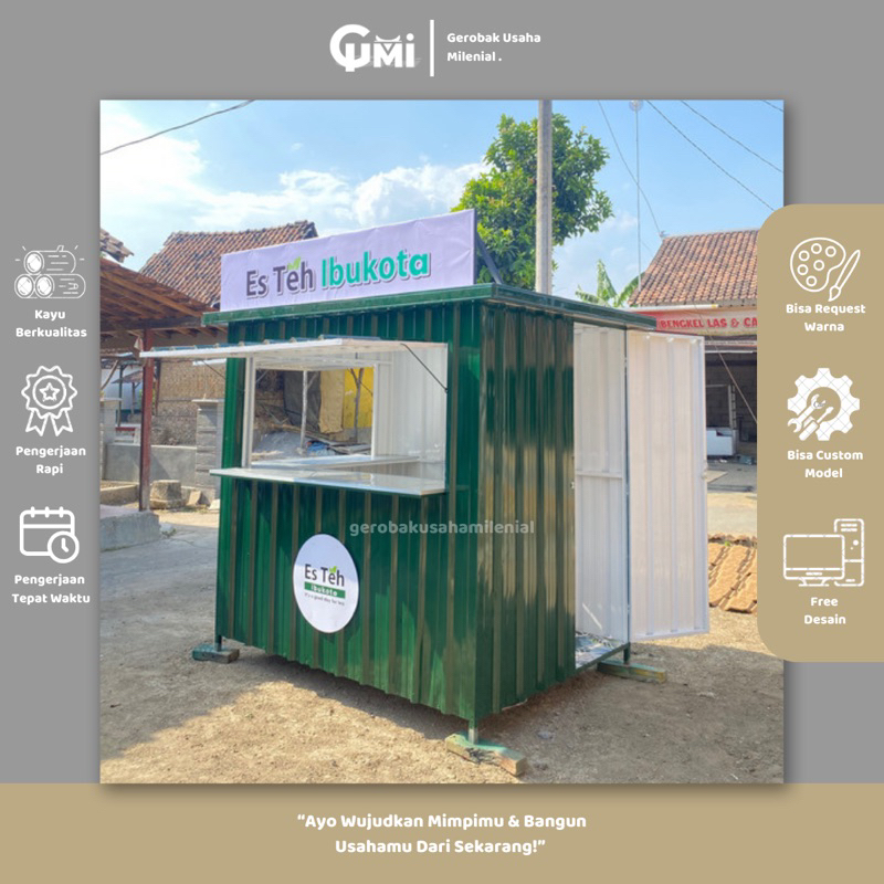 Jual Gerobak Booth Container Free Ongkir - Gerobak jualan es teh jumbo ...