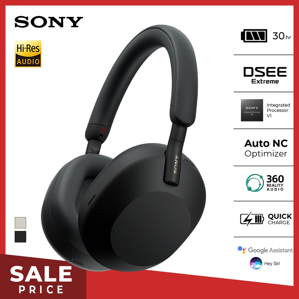 Jual SONY WH-1000XM5 Wireless Noise Cancelling Headphone / WH1000XM5 ...