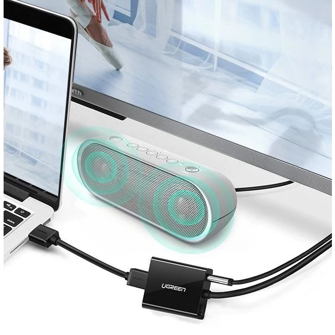 UGREEN Adapter Converter VGA Male To HDMI Female HD 1080p With Audio & Power Supply