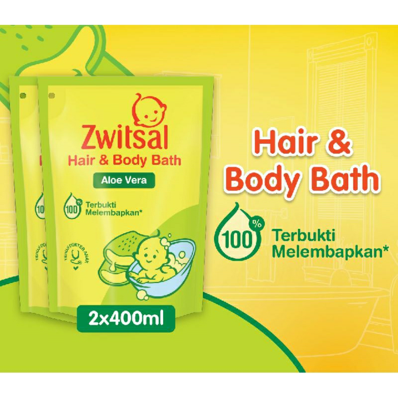 Jual Zwitsal Baby Bath Hair And Body Aloe Vera 450ml Twin Pack Dan 600 ...