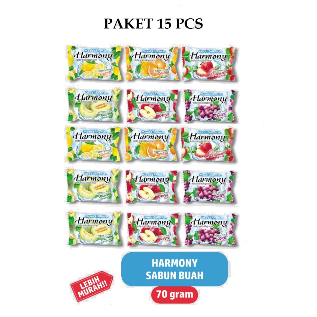 Jual PAKET 15 PCS SABUN HARMONY 70 GR MIX VARIAN | Shopee Indonesia