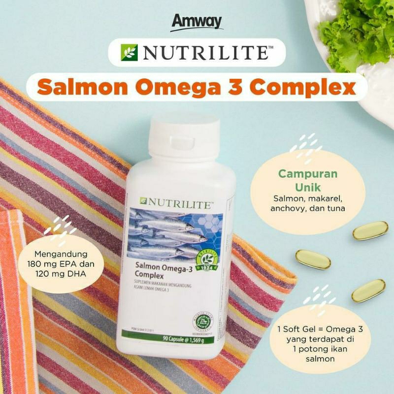 Jual Nutrilite Salmon Omega 3 Complex Original Amway | Shopee Indonesia