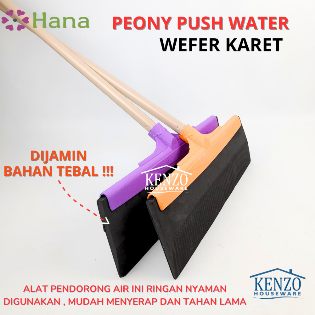 Jual Pel Dorongan Air Karet Floor Wiper Push Water Serokan Lantai Hana Shopee Indonesia