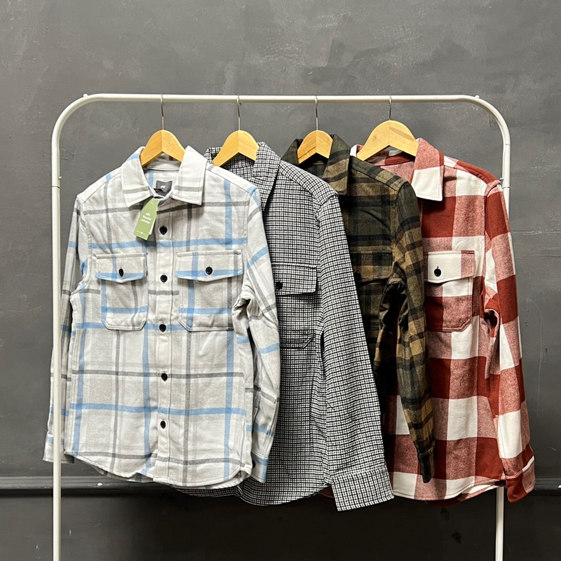 Jual Twill Overshirt H&M Shirt Jacket HnM Kemeja Luaran New Original