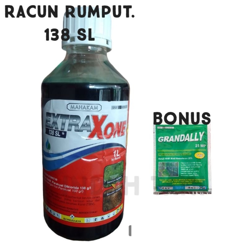 Jual RACUN RUMPUT EXTRA XONE 138 SL/ HERBISIDA KONTAK 1LITER | Shopee ...