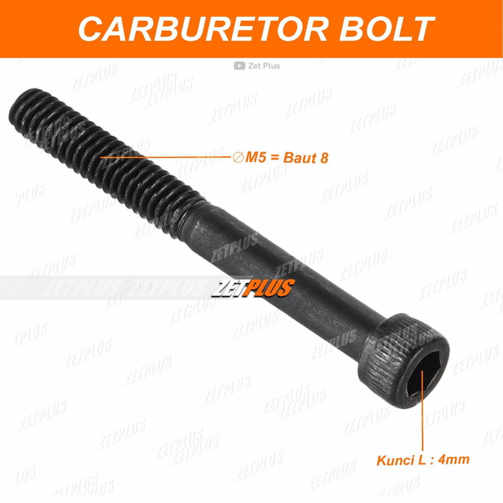 Jual BAUT KARBURATOR MESIN 50cc / baud L blok mesin karbu mini trail ...