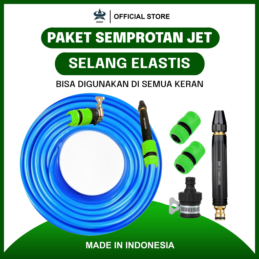 Jual Gemuk Paket Selang Elastis Dan Semprotan Air Meter Selang Air