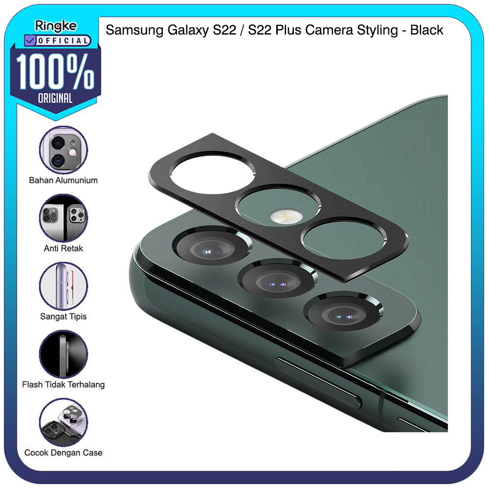 Jual Ringke Galaxy S22 / S22 Plus Camera Styling Black Pelindung Kamera ...