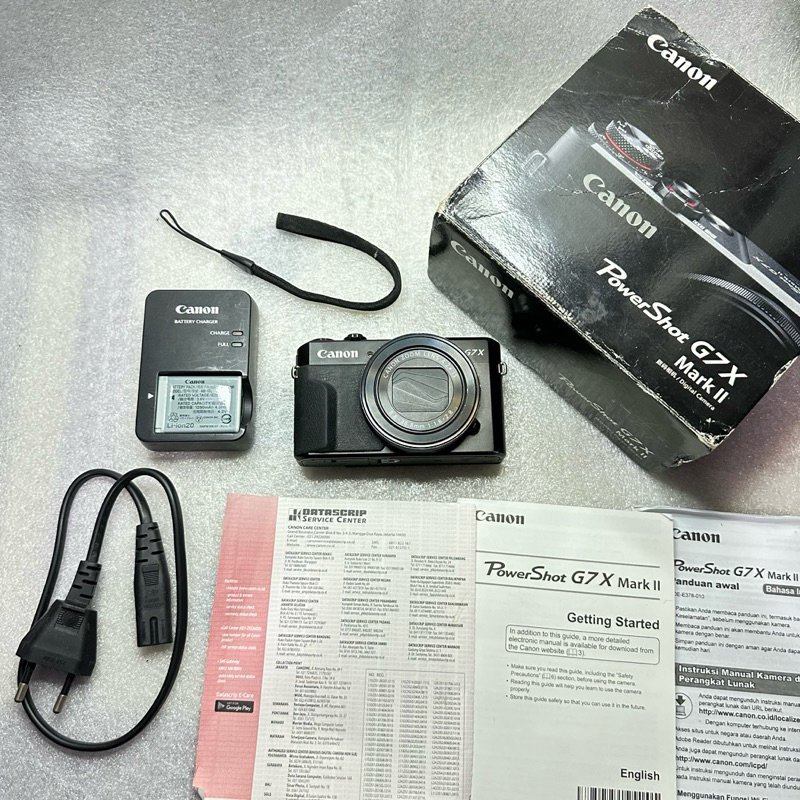 Jual CANON G7Xii G7X Mark II FULLSET BOX ORIGINAL DATASCRIPT SIAP PAKAI