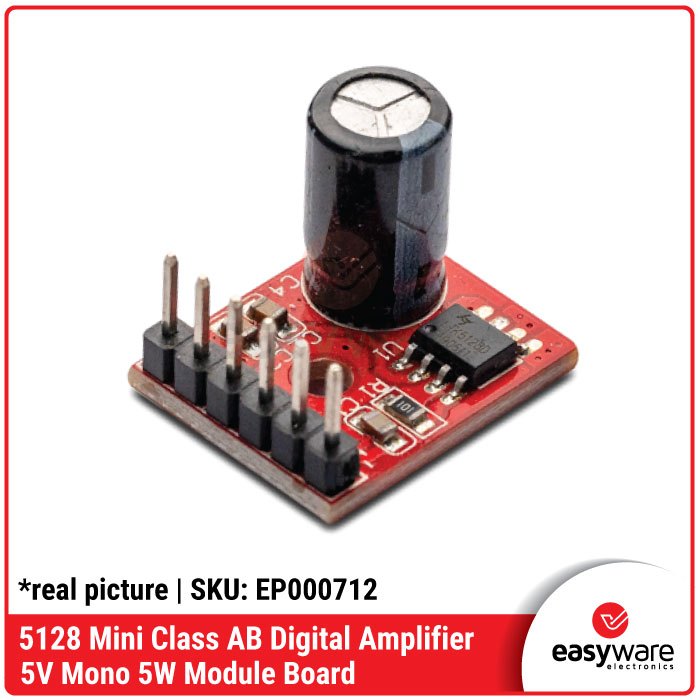 Jual 5128 Mini Class AB Digital Amplifier Board 5V Mono 5W module ...