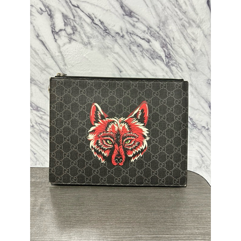 Gucci wolf clutch on sale