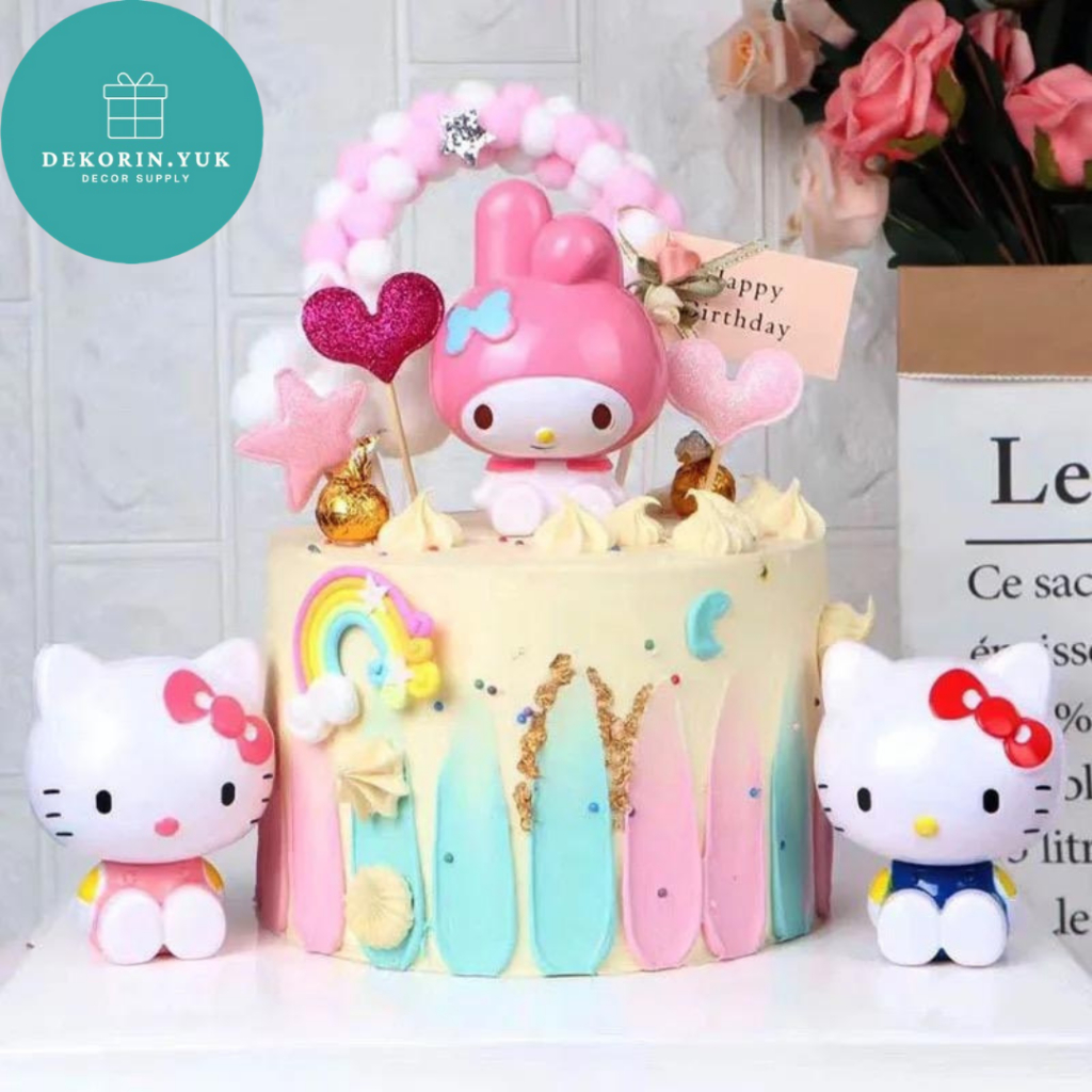 Jual FIGURE HELLO KITTY MELODY SET ISI 3PCS hiasan kue ulang tahun ...