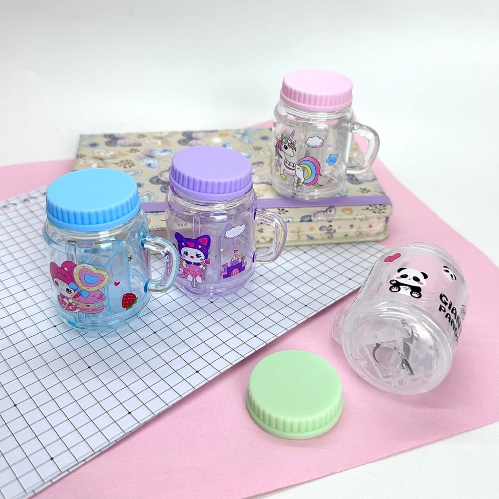 Jual Milk Tea Cup Pencil Sharpener / Serutan Lucu Cup Drink / Rautan ...