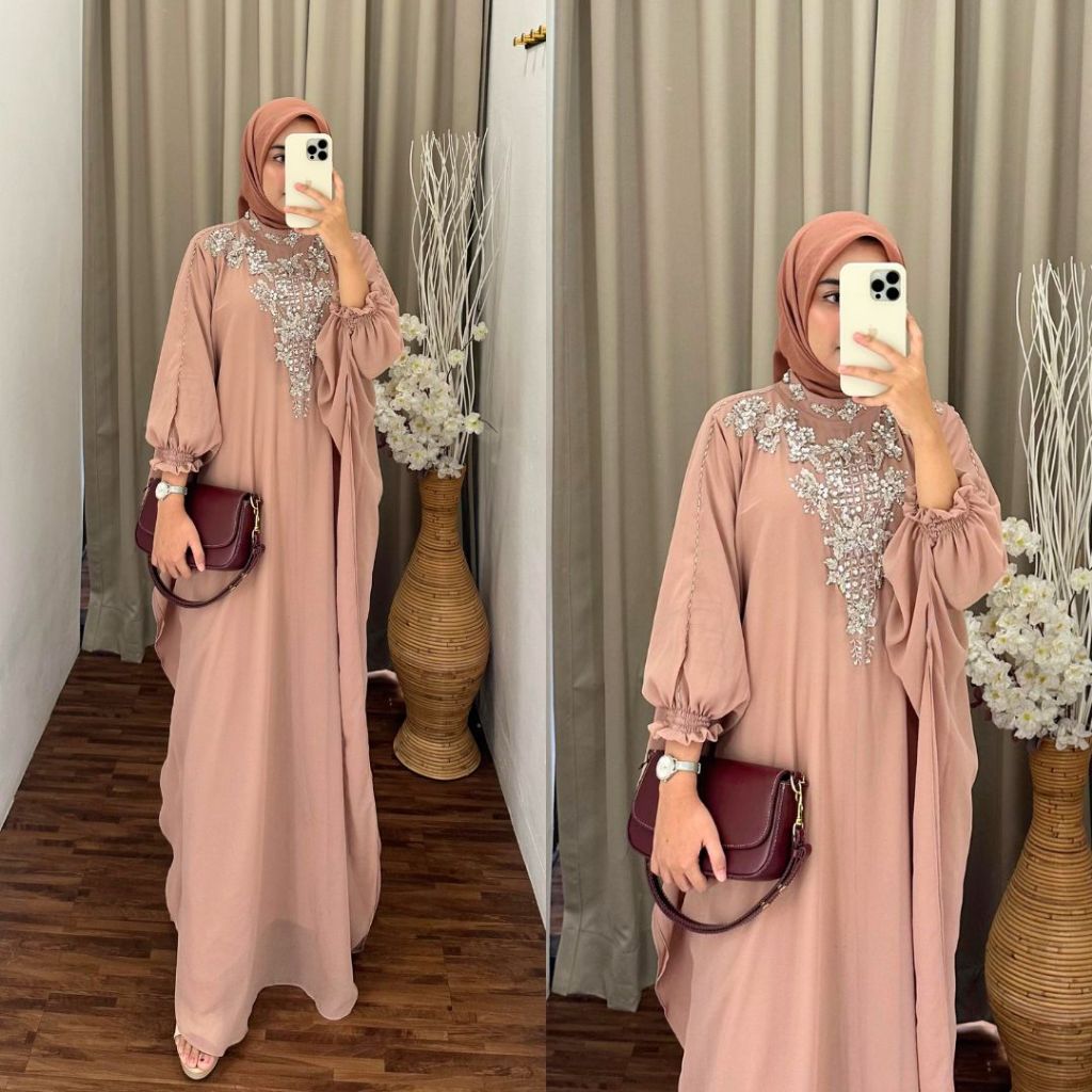 Jual Kcj Kaftan Salma Free Inner Manset Shopee Indonesia