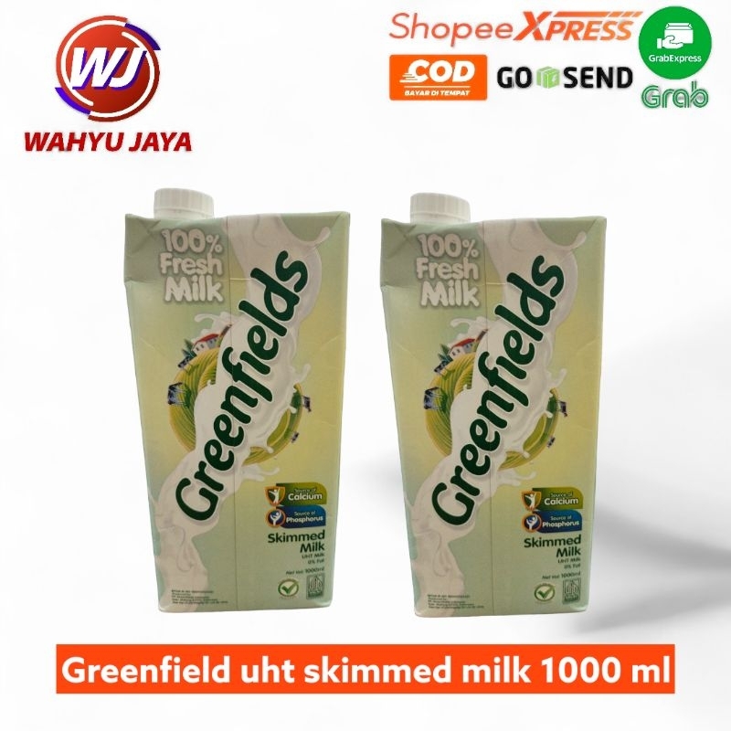 Jual Greenfield uht skimmed milk 1000 ml | Shopee Indonesia