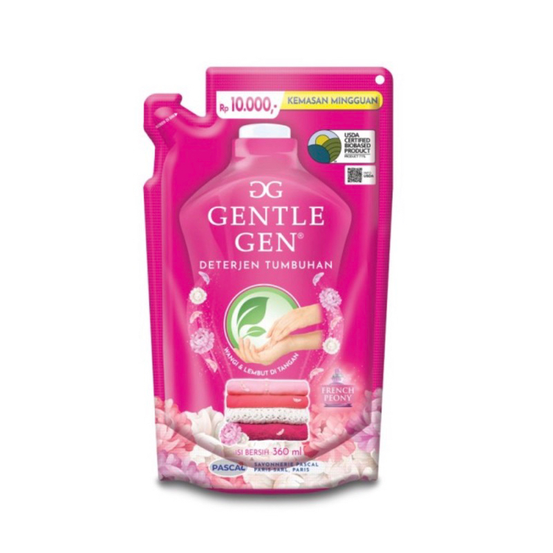 Jual Gentle Gen French Peony Deterjen Cair Pouch 360mL | Shopee Indonesia