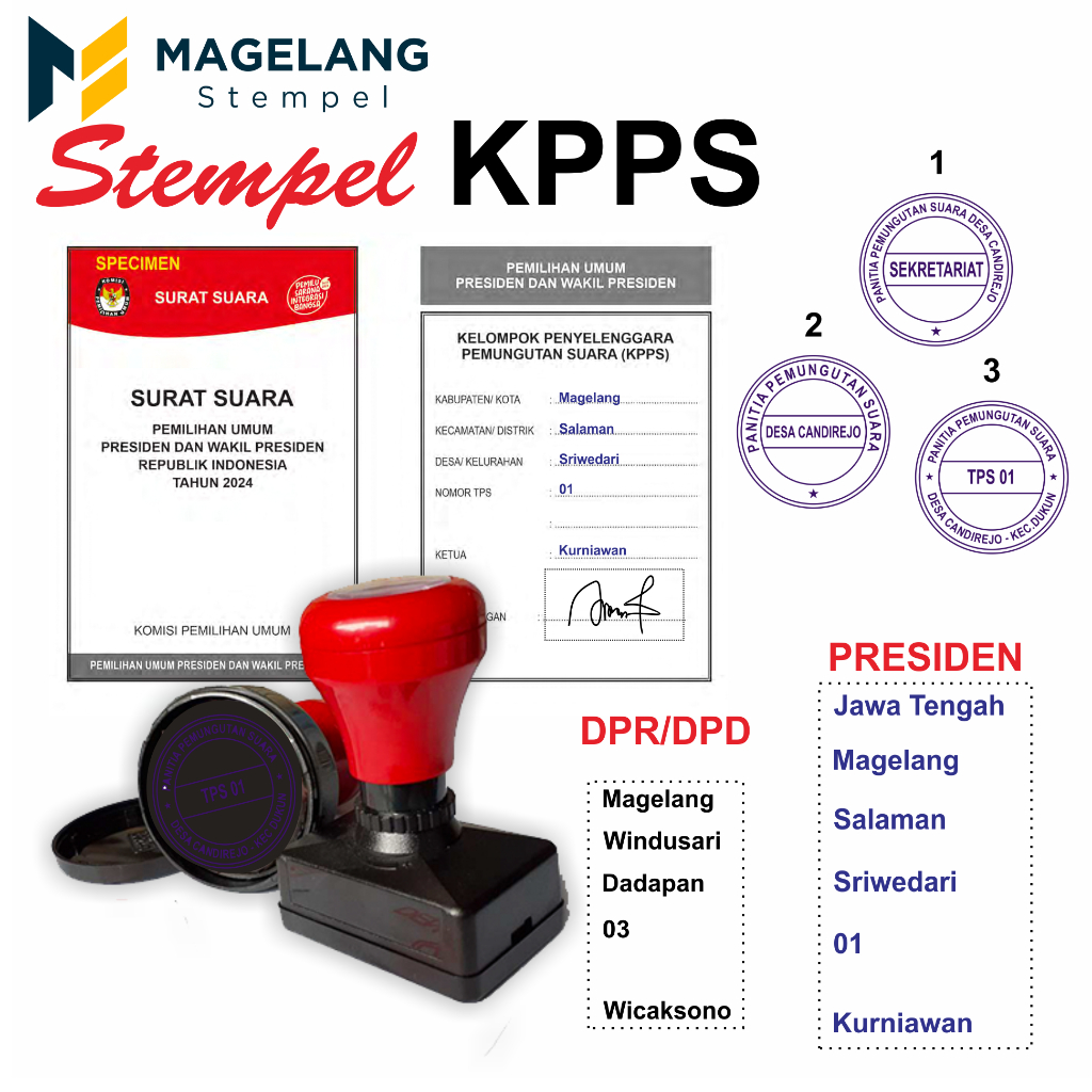 Jual Stempel Pemilu Kpps Shopee Indonesia