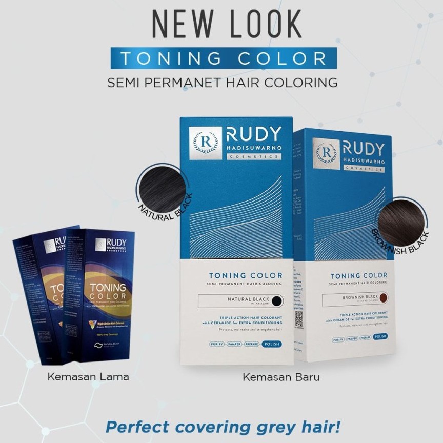 Jual Original! Rudy Hadisuwarno Toning Color 60ml / Semir Rambut ...