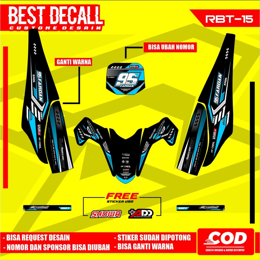 Jual DECAL RBT BODY JUPITER YAMAHA VEGA NEW FULL BODY DEKAL STICKER ...
